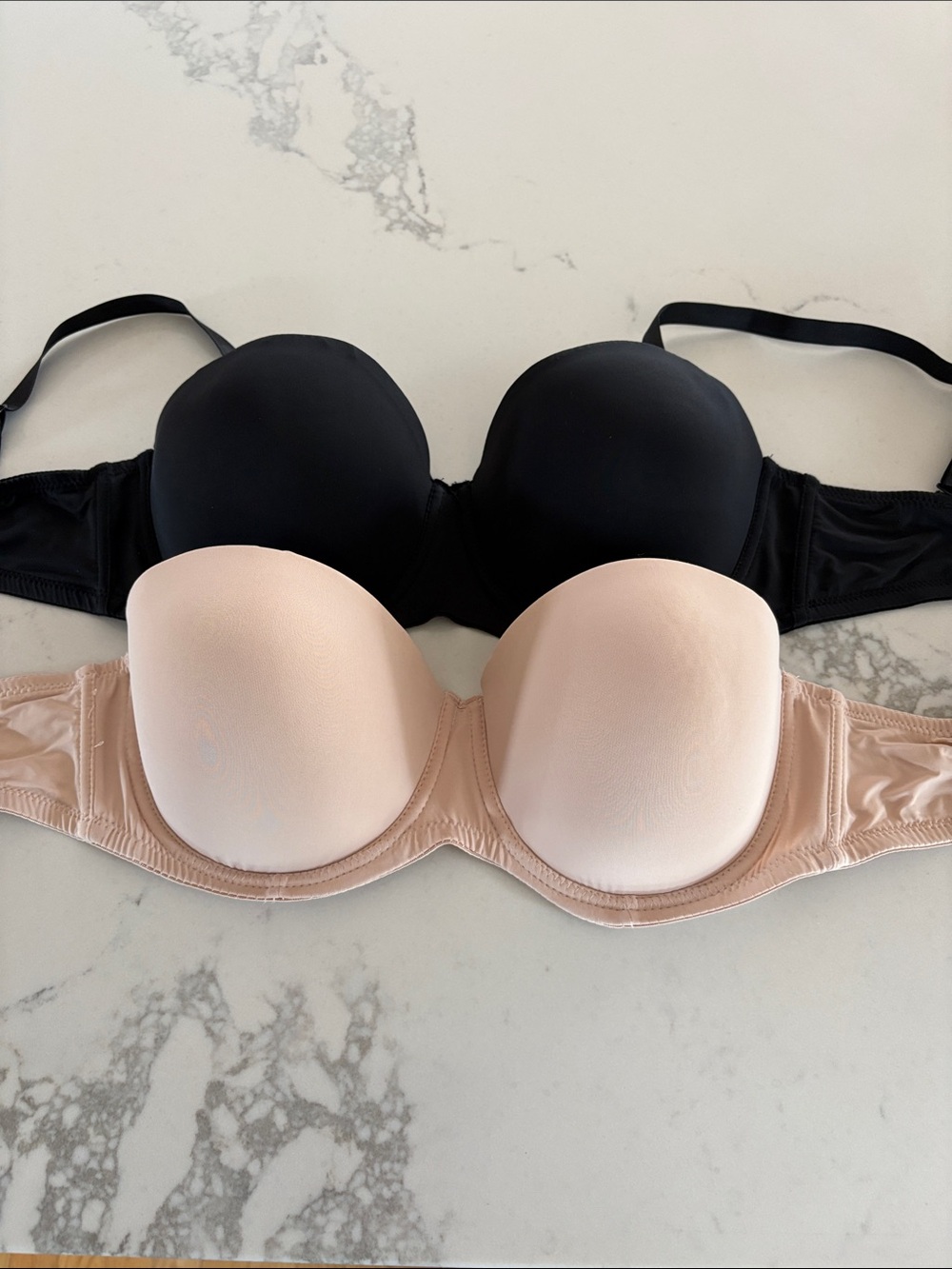 Delta Burke Convertible Strapless Bandeau - Black & Nude